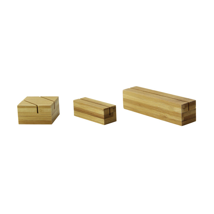 Porta menù in bambù - 10 cm x 2,5 cm x 2,5 cm - 10 pezzi