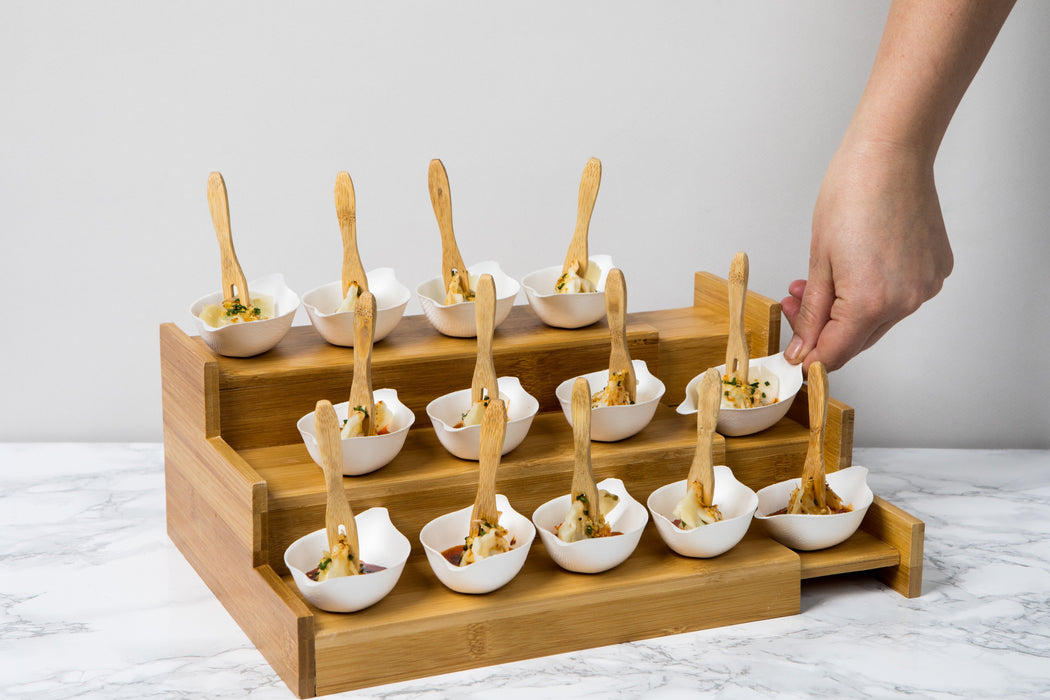 Supporto in bambù retraibile - 26,5 cm x 23,2 cm x 12 cm - 2 pezzi