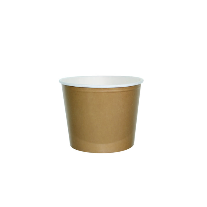 Secchiello di grandi dimensioni in cartone kraft, adatto per pollo - 3990 ml - Ø 21,6 cm - H 16,6 cm - 25 pezzi