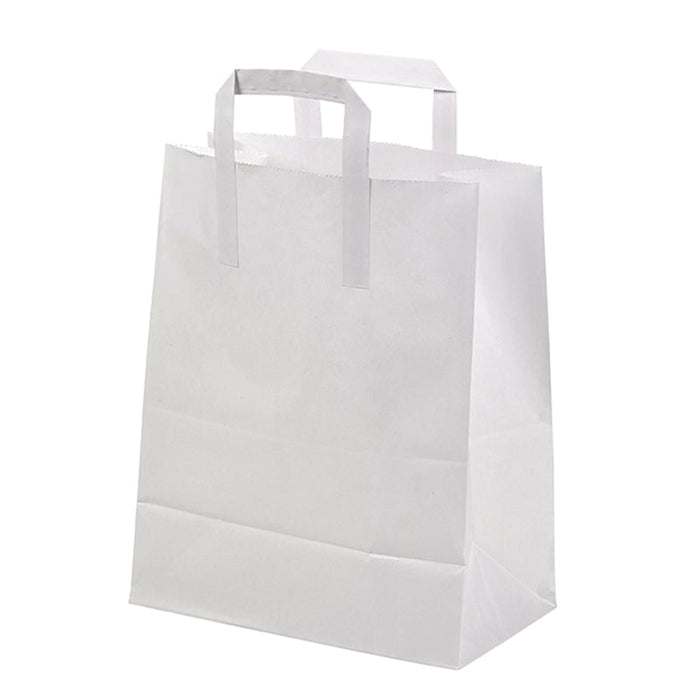 Bolsa de papel blanco reciclado 260x140mm A320mm - 250Uds