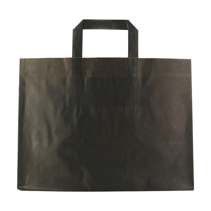 Borsa shopper in carta marrone riciclata con stampa nera - 32 cm x 22 cm x 25 cm - 250 pezzi