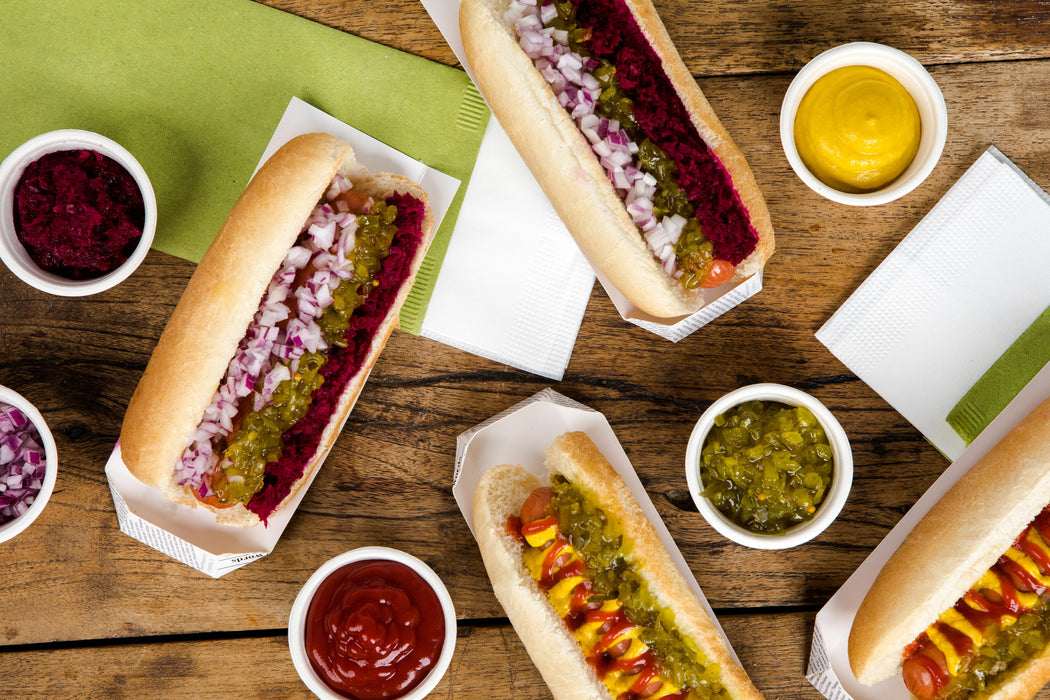 Supporto per hot dog in cartone, decorazione stampa di giornale - 18 cm x 4 cm x 1,9 cm - 50 pezzi