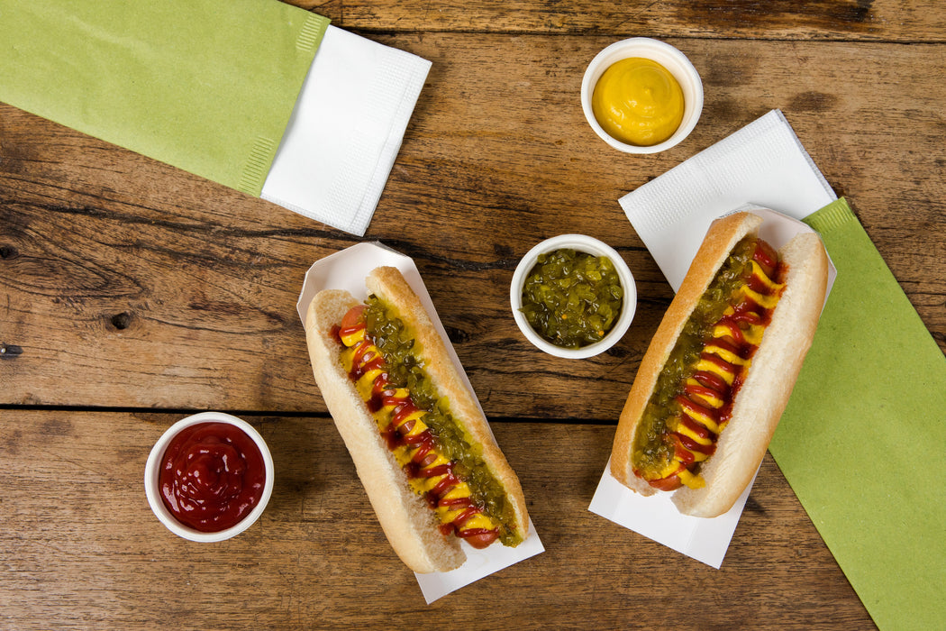 Supporto per hot dog in cartone, decorazione stampa di giornale - 18 cm x 4 cm x 1,9 cm - 50 pezzi