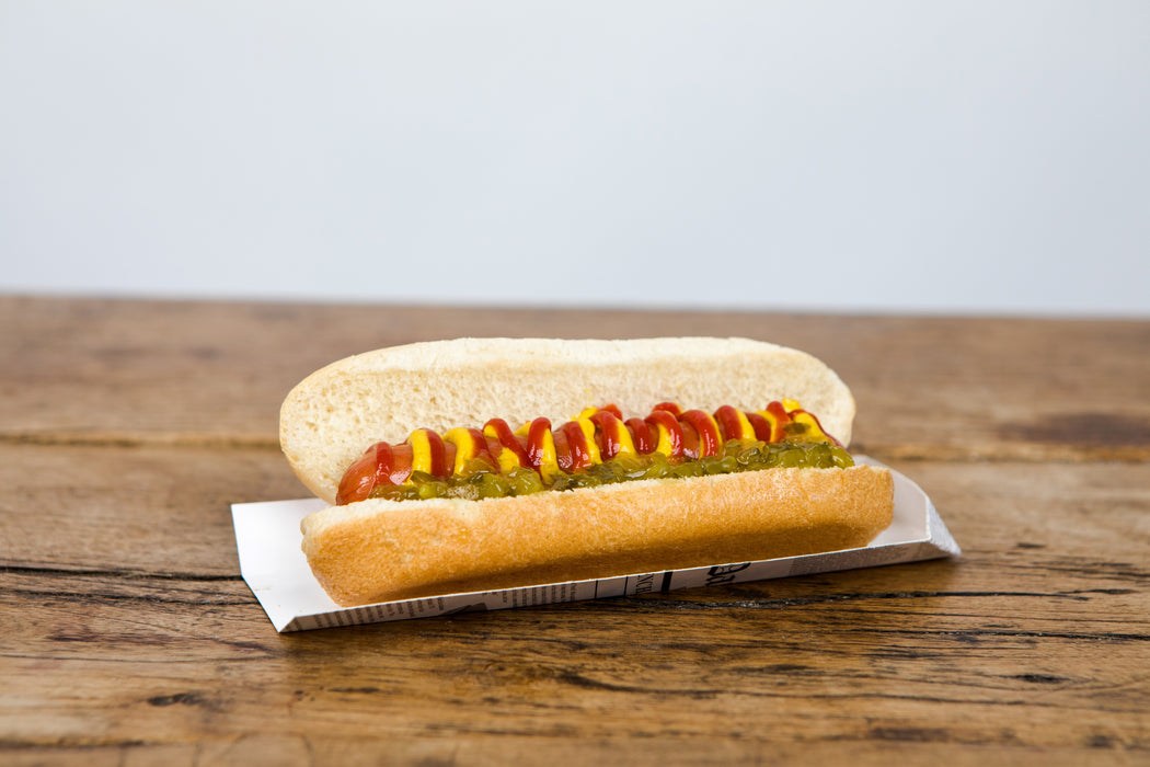 Supporto per hot dog in cartone, decorazione stampa di giornale - 18 cm x 4 cm x 1,9 cm - 50 pezzi