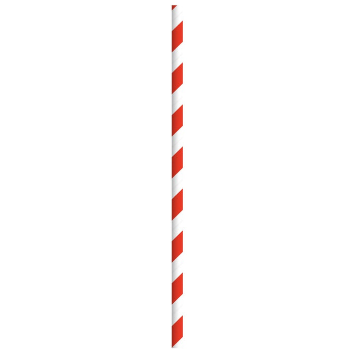 Cannuccia in carta rossa e bianca, imbustata singolarmente  H197mm