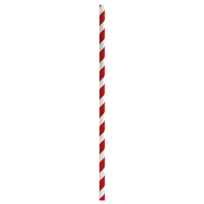 Cannuccia in carta rossa e bianca - Ø 0,8 cm - H 19,7 cm - 500 pezzi