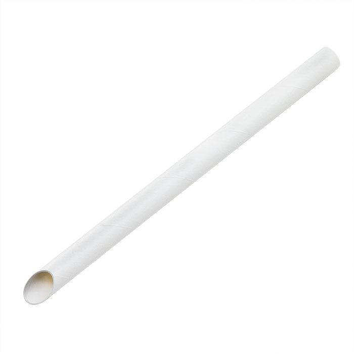 Cannuccia bianca smussata per Bubble Tea - Ø 1,2 cm - H 1,2 cm - 150 pezzi