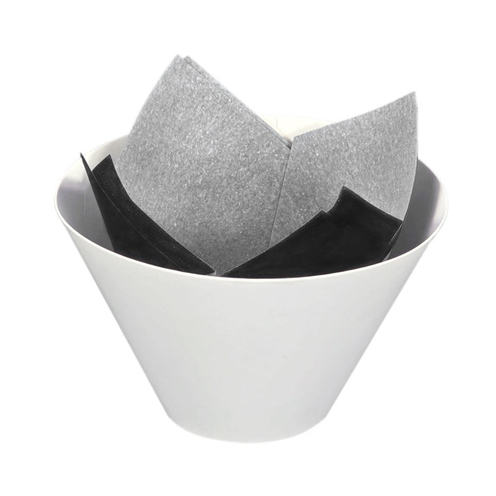 Pirottino da forno a forma di tulipano in carta nera siliconata  H60mm