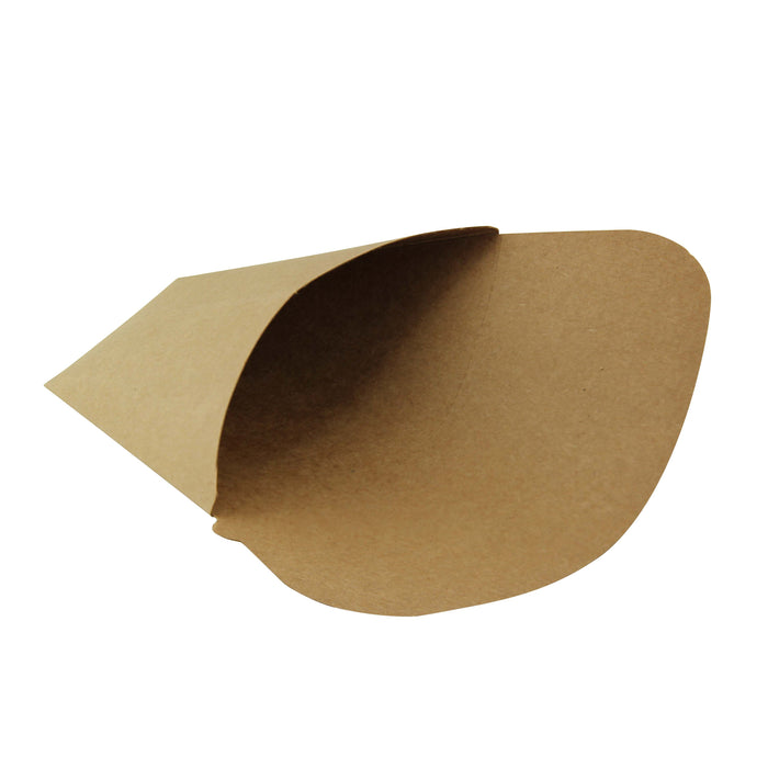 Tasca per crepes triangolare in cartone kraft - 14,5 cm x 6,5 cm x 18,5 cm - 50 pezzi