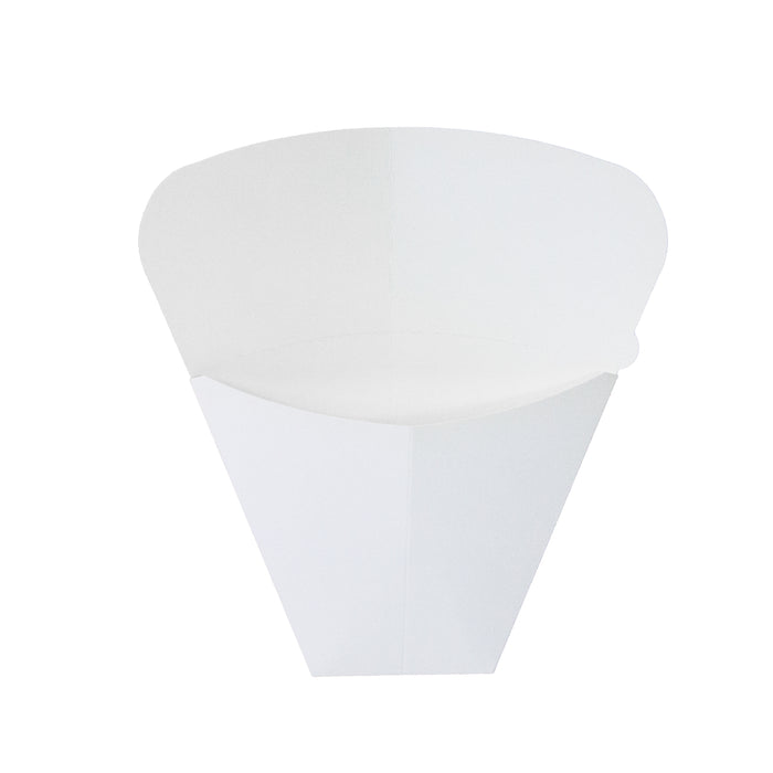 Tasca per crepes triangolare in cartone bianco - 14,5 cm x 6,5 cm x 18,5 cm - 50 pezzi