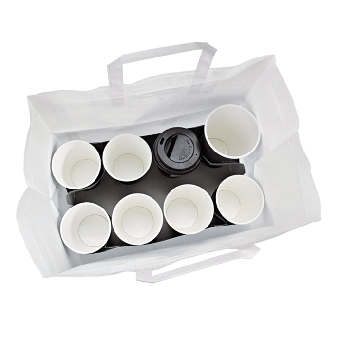 Inserto in cartone bianco con fori per 8 bicchieri - 30 cm x 17 cm x 17 cm - 250 pezzi