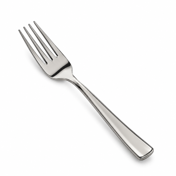 Forchetta in PS color argento - 18,8 cm - 50 pezzi