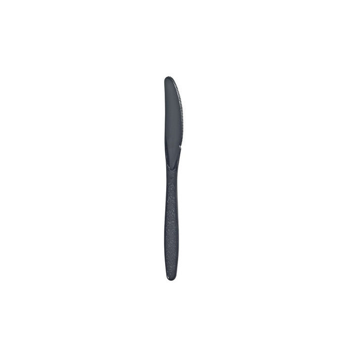 Coltello "Majesty" in plastica nera - 19,2 cm - 100 pezzi