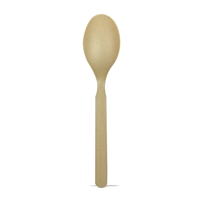 Cucchiaio da zuppa in fibra di bambù e CPLA - H 14,5 cm - 50 pezzi