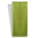 Sacchetto per posate in carta verde con tovagliolo bianco 110x250mm