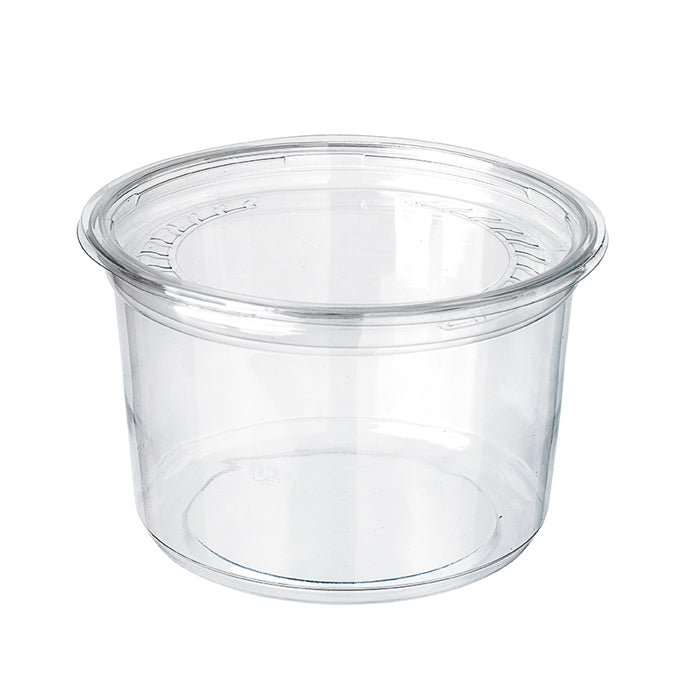 Contenitore "Deli" tondo in PET trasparente - 750 ml - Ø 11,8 cm - H 10,6 cm - 25 pezzi