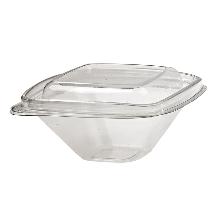 Contenitore deli quadrato trasparente con coperchio - 250 ml - 12,8 cm x 12,8 cm x 5,5 cm - 50 pezzi