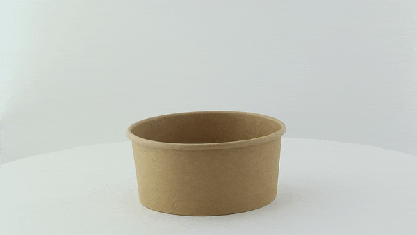 Contenitore "Deli" tondo in cartone kraft  H52mm 370ml