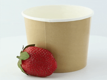 Contenitore "Deli" tondo in cartone kraft  H87mm 600ml