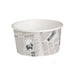 Contenitore "Deli" tondo in cartone, decorazione stampa di giornale  H87mm 600ml