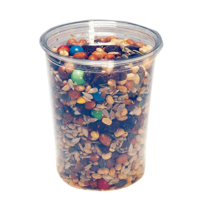 Contenitore "Deli" tondo in PLA trasparente - 900 ml - Ø 12,1 cm - H 15,1 cm - 25 pezzi
