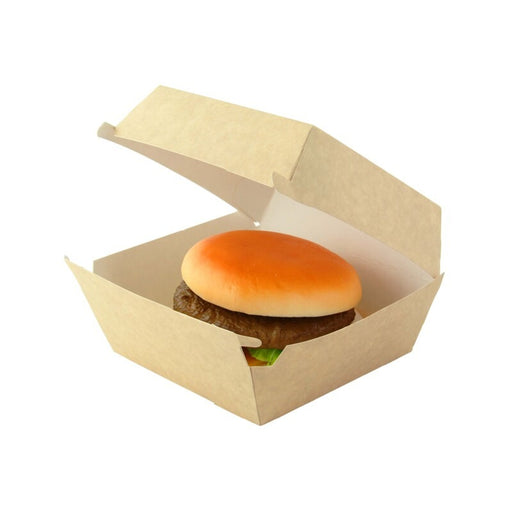Scatola per hamburger in cartone kraft 110x100mm H80mm