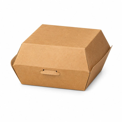 Scatola per hamburger in cartone kraft 130x120mm H70mm
