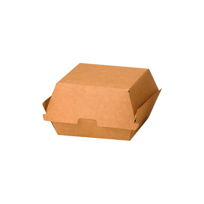 Scatola per hamburger in cartone kraft - 15 cm x 13,5 cm x 8 cm - 50 pezzi