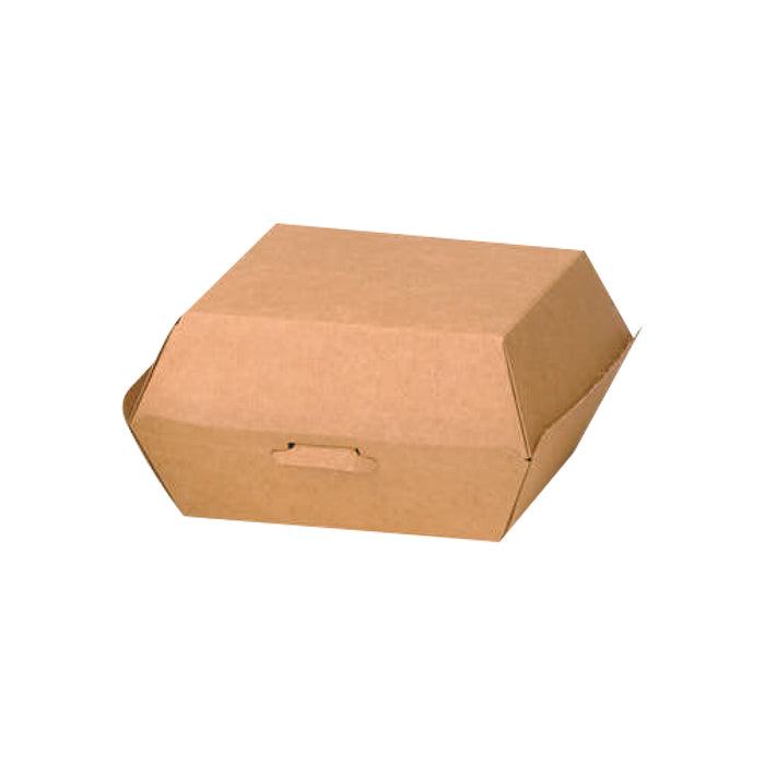 Scatola per hamburger in cartone kraft - 7,5 cm x 7,5 cm x 5 cm - 50 pezzi