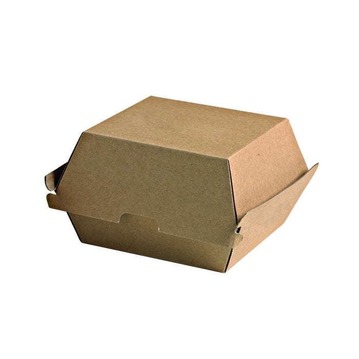 Scatola per hamburger in cartone kraft rinforzato 145x130mm H100mm