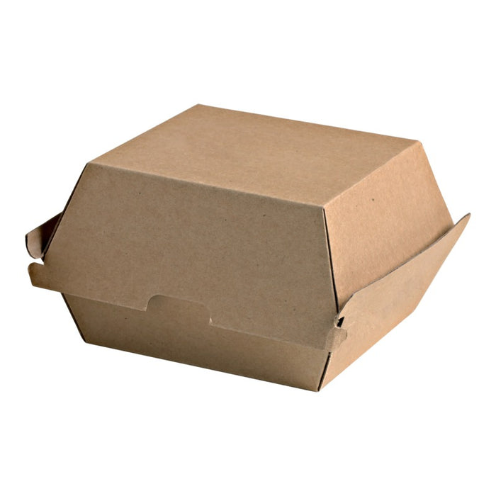 Scatola per hamburger in cartone kraft rinforzato 145x130mm H78mm