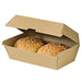 Scatola per hamburger in cartone kraft rinforzato 225x125mm H82mm