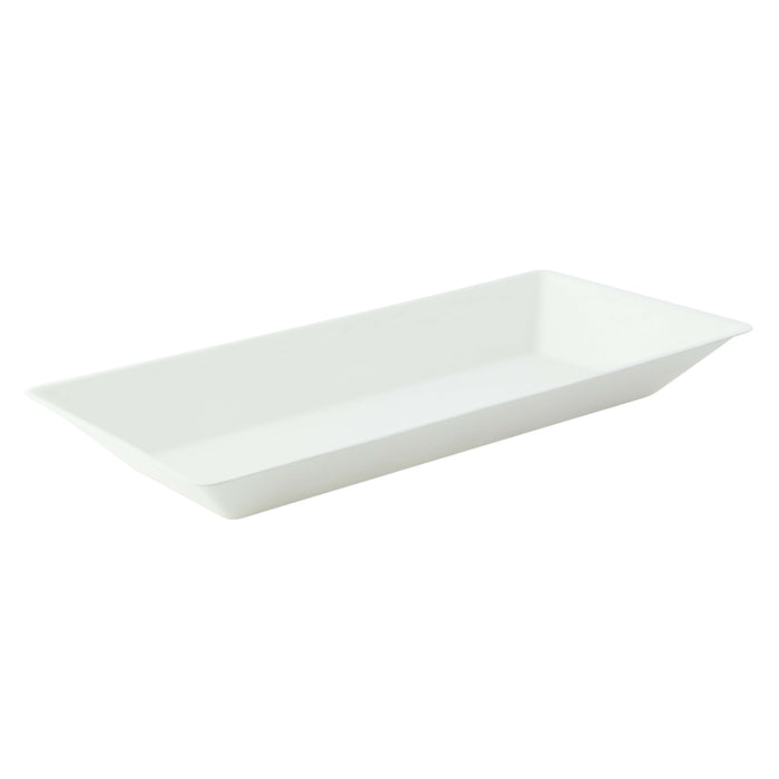 Piatto "EcoDesign" in polpa di canna da zucchero - 500 ml - 26 cm x 13 cm x 2,8 cm - 50 pezzi