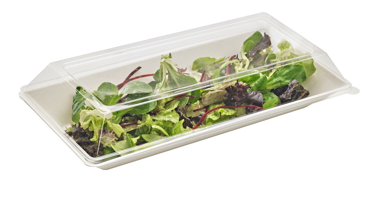Piatto "EcoDesign" in polpa di canna da zucchero  260x130mm H28mm 500ml