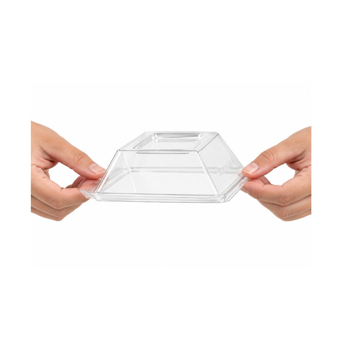 Coperchio per vassoi EcoDesign (PET1) - 13,2 cm x 8,8 cm x 3,3 cm - 50 pezzi