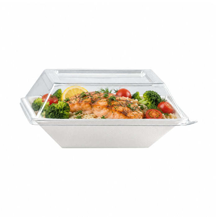 Coperchio per vassoi EcoDesign (PET1) - 13,2 cm x 13,2 cm x 3,1 cm - 50 pezzi