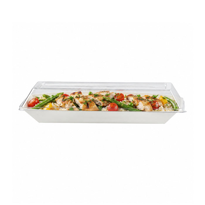 Coperchio per vassoi EcoDesign (PET1) - 26,2 cm x 13,2 cm x 3,3 cm - 50 pezzi
