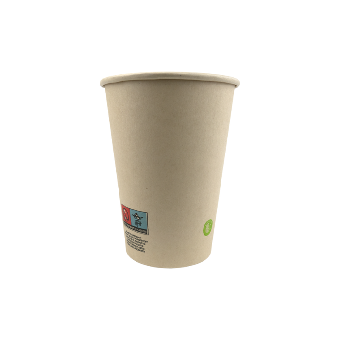 Bicchiere cartone e fibra di bambù (PAP20) - 350 ml - Ø 9 cm - H 11 cm - 50 pezzi