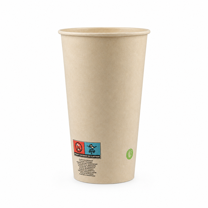 Bicchiere cartone e fibra di bambù (PAP20) - 460 ml - Ø 9 cm - H 13,6 cm - 50 pezzi