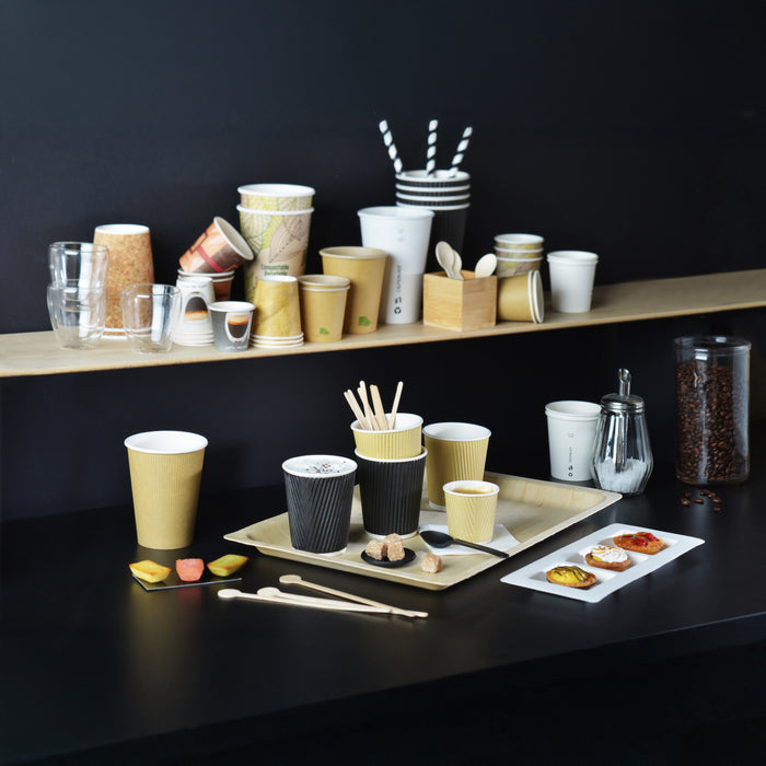 Bicchiere in cartone PLA doppio strato (PAP20) - 590 ml - Ø 9 cm - H 15,9 cm - 25 pezzi