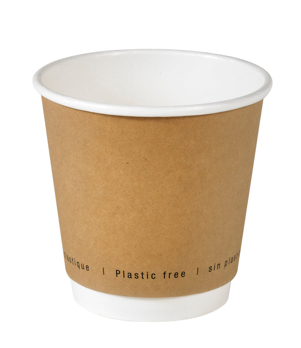 Bicchiere cartone kraft doppia parete plastic-free (PAP20) - 300 ml - Ø 9 cm - H 8,6 cm - 25 pezzi