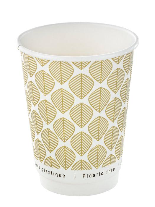 Bicchiere cartone kraft stampato doppia parete plastic-free (PAP20) - 350 ml - Ø 9 cm - H 11 cm - 25 pezzi
