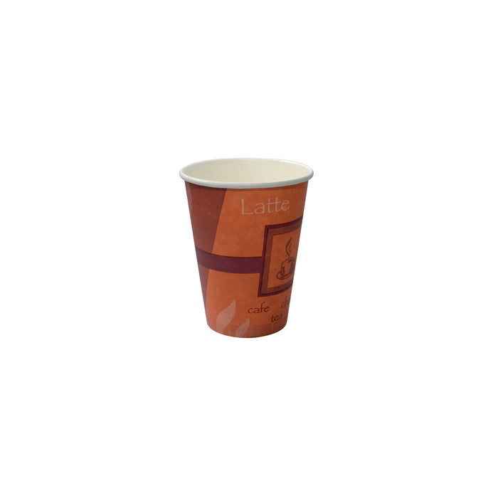 Bicchiere cartone stampa Cafè Latte Chocolate (PAP20) - 350 ml - Ø 9 cm - H 11,1 cm - 50 pezzi