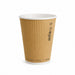 Bicchiere in cartone beige "Rippley" doppio strato  H110mm 350ml