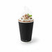 Bicchiere cartone nero doppia parete increspata plastic-free (PAP20)  H92mm 230ml