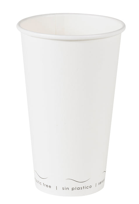 Bicchiere cartone bianco Eden plastic-free (PAP20) - 470 ml - Ø 9 cm - H 13,6 cm - 50 pezzi