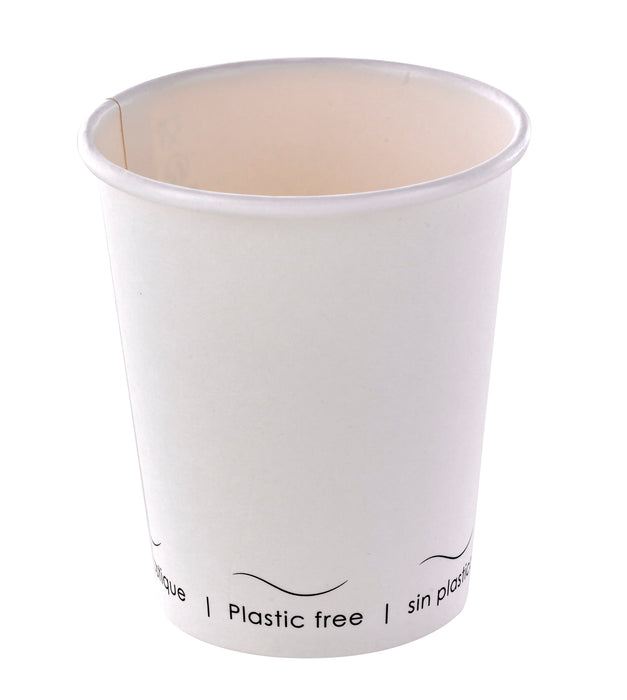 Bicchiere cartone bianco Eden plastic-free (PAP20) - 230 ml - Ø 8 cm - H 9,2 cm - 50 pezzi