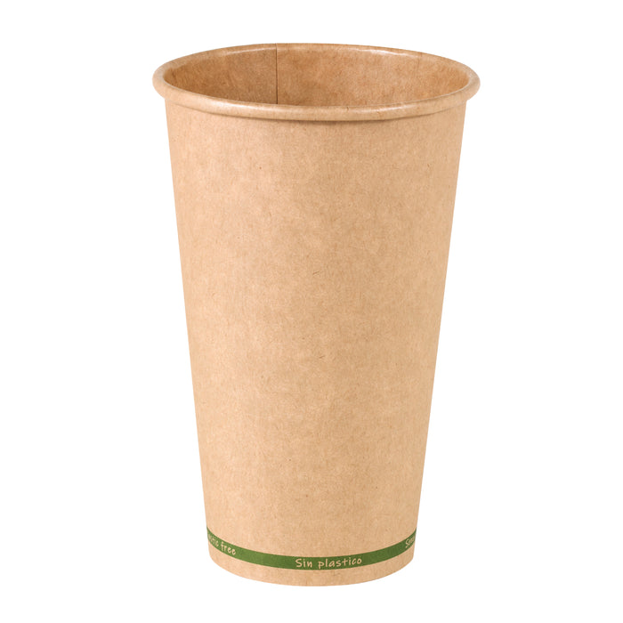 Bicchiere cartone kraft ZEN plastic-free (PAP20) - 460 ml - Ø 9 cm - H 13,6 cm - 50 pezzi