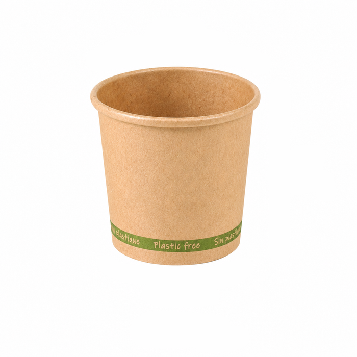 Bicchiere cartone kraft ZEN plastic-free (PAP20) - 72 ml - Ø 5,4 cm - H 5,7 cm - 50 pezzi