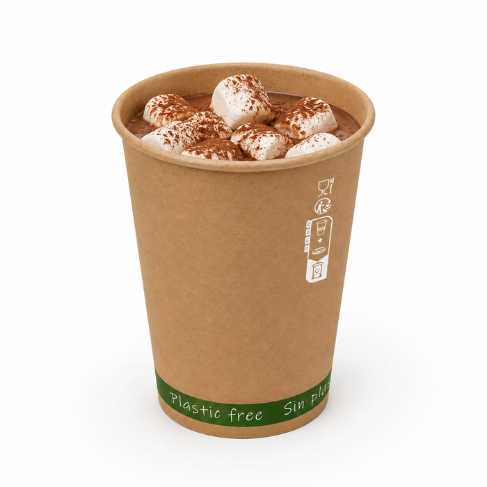 Bicchiere cartone kraft ZEN plastic-free (PAP20) - 72 ml - Ø 5,4 cm - H 5,7 cm - 50 pezzi